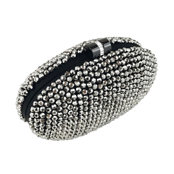 Sondra Roberts Oval Sparkling Pewter Clutch - Picture 3 of 3